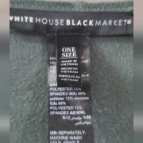 White House Black Market Everygreen Faux Suede Fringed Shawl. One Size - Picture 2 of 4